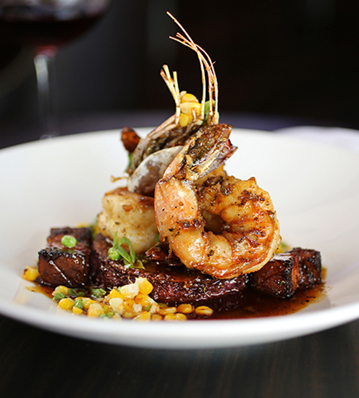Chandlers Steakhouse signature dishes Midwestern Prime Steaks, Fresh Seafood flown in daily, Ten Minute Martini
